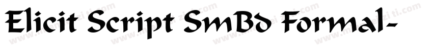 Elicit Script SmBd Formal字体转换